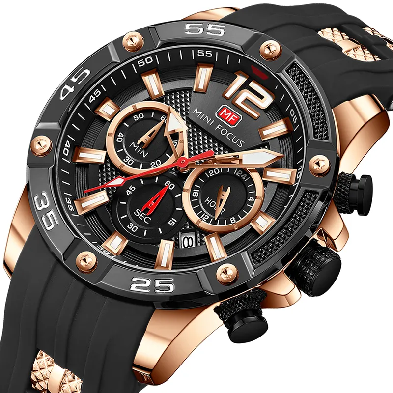 MINI FOCUS MF0349G Sports Mens High End Private Brand Wristwatch Custom Logo Montre Luxury Quartz Wrist Watches