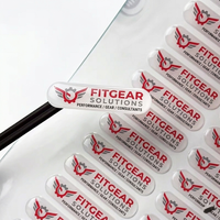 Autocollant en résine gel 3D souple de haute qualité, logo personnalisé, imperméable, imprimé en relief, holographique