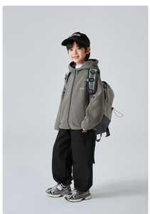 <span class=keywords><strong>Manteau</strong></span> d'hiver coréen doublé polaire à col rond pour garçon Hai Ma, nouvelle collection 2025, chaud et épais, mode enfant - Product Image 6