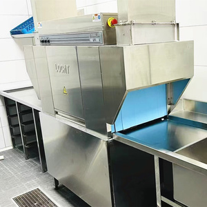<span class=keywords><strong>Lavastoviglie</strong></span> Industriale Automatica in Acciaio Inox con Nastro Trasportatore, Uso Professionale per Ristoranti, 200 Vaschette/Ora, Elettrica - Product Image 4