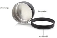 Pot rond en aluminium noir brillant avec impression de logo personnalisé, 10g-250g, avec couvercle à vis, pour crème pour les yeux, déodorant, baume à lèvres, exfoliant