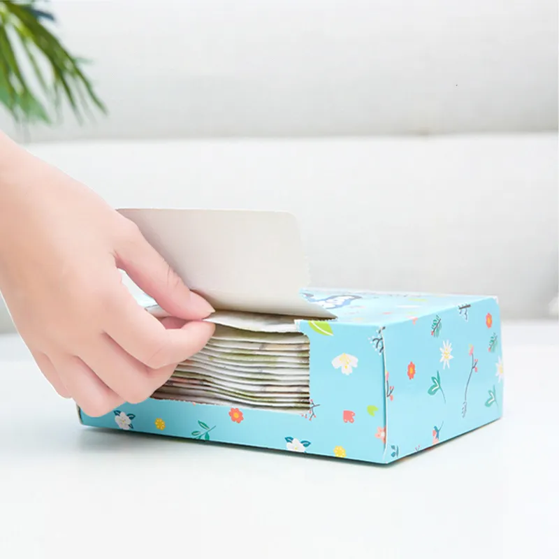 Collutorio monouso all'ingrosso personalizzato per i bambini da mangiare bavaglini scatola di imballaggio per bavaglini in carta assorbente Non tessuta