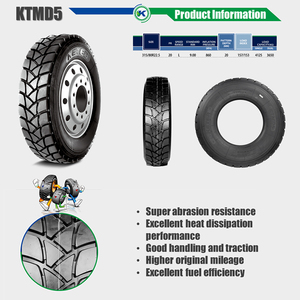 Pneu de camion poids lourd 11R22.5 18PR KTMD5 pour essieu motric, pneu TBR pour routes mixtes - Vente en gros - Product Image 4