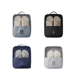 Double Layer Shoe Storage Bag Large Capacity Waterproof Oxford Cloth Travel Organizer Beige - Product Image 2