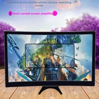 New 12-inch Phone Screen Dedicated Amplifier 14-inch Curved HD Extendable Plastic Stand Mobile Phone Screen Magnifier