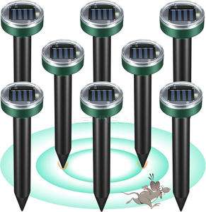 Repelente Ultrasónico <span class=keywords><strong>de</strong></span> Topos, Energía Solar, Impermeable, para Jardín, Patio, Espolón Sónico para Ahuyentar Serpientes, Ardillas y Topillos - Product Image 1