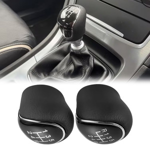 Ford Manual Transmission Gear <b>Shift</b> <b>Knob</b> Black Leather Ergonomic Design For Car Interior Upgrade - Product Image 1