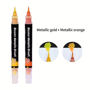 KHY Smooth Writing 8 Kleuren Metallic Acrylmarker, Verloopkleur Zachte Punt Kalligrafie Penseelpen voor Tekenen, Journaling, Krabbelwerk - Product Image 2