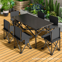 Tragbarer Eierroll-Klapptisch mit Hoher Rückenlehne, Modernes Eisen-Design, 2-Sitzer, für Outdoor-Camping, Picknick, Grillen, Auto-Montierbare Gartenmöbel