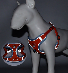 Liberação rápida ajustável durável Dog <span class=keywords><strong>Harness</strong></span> Trelas Moda Pet Training Arnês Reflexivo 2 peças set - Product Image 4