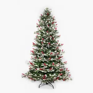 White Christmas Tree Flocking Pine Needles Falling Snow Northern European Snowflake Tree