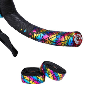Cinta para manillar de bicicleta de carretera Viaron, 22,2mm, color arcoíris que absorbe los golpes, para bicicletas de carretera - Product Image 2