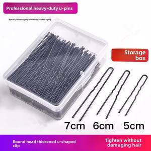 Barrettes à cheveux en métal en forme de U pour mariée, clips noirs en U, épingles à <span class=keywords><strong>chignon</strong></span> de danse, barrettes droites, accessoires pour cheveux pour femmes - Product Image 2