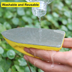 Vente directe d'usine 100 pièces/1 Carton jaune voiture intérieur nanomètre nettoyage cuir siège <span class=keywords><strong>brosse</strong></span> blocs de ponçage - Product Image 4