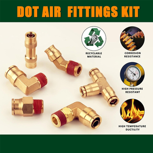 Conector de Aire Boeray RP1013 DOT de Latón Liso, Tipo Push-in, Codo NPT Macho de 45 Grados, 300 PSI, para Uso Automotriz e Industrial - Product Image 3