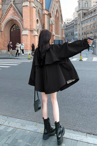 Femmes 2025 nouveau printemps automne à la mode <span class=keywords><strong>Petite</strong></span> grande taille Cape <span class=keywords><strong>Trench</strong></span> Coat - Product Image 5