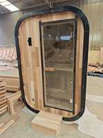 Nouveau style, prix bas, sauna en cèdre rouge pour 2 personnes, petit sauna extérieur, petite maison avec poêle à vapeur électrique, montage facile
