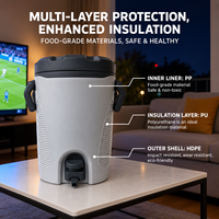 Ensemble complet de seaux isothermes modernes 4L/12L/22L/50L – Seau à boissons en plastique avec robinet anti-fuite