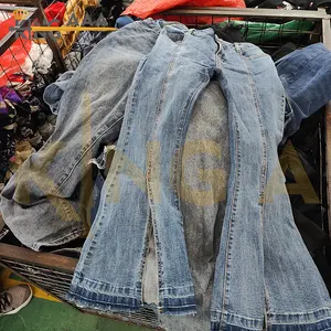 Denim quần Phụ Nữ Skinny Jean quần sử dụng hàng hóa Quần Baggy denim thô sử dụng kiện