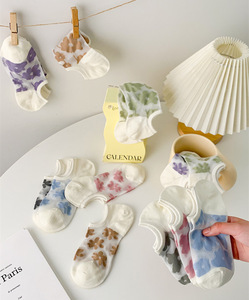 Chaussettes transparentes en coton pour femmes, fines, fraîches et fraîches, antidérapantes, sans spectacle, été, - Product Image 6