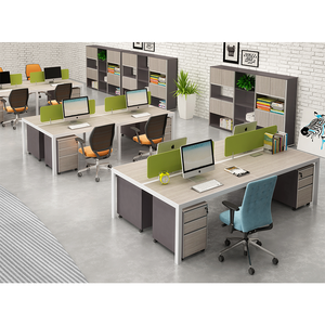 Factory Direct Sale Quality Assurance Durable Modular Office <strong>Workstation</strong> 4 People Linear Modular Office Computer <strong>Workstation</strong> - Product Image 1