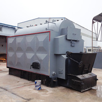 Chaudière à vapeur industrielle à circulation naturelle à biomasse, alimentée par des granulés de bois, de l'usine directe Zhongfei DZH, Max. Structure horizontale à pression de 1,6 MPa, facile