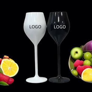 Verre à vin rouge personnalisé avec logo, verre à champagne en acrylique, gobelet en plastique réutilisable, flûtes à champagne en plastique - Product Image 1
