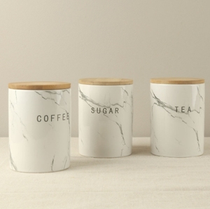BESTCERA <span class=keywords><strong>Barattoli</strong></span> in Ceramica Stile Nordico <span class=keywords><strong>per</strong></span> Alimenti Secchi, Grande Capacità, Utensili da Cucina, Contenitori in Ceramica con Texture Marmorizzata <span class=keywords><strong>per</strong></span> Tè, <span class=keywords><strong>Caffè</strong></span>, <span class=keywords><strong>Zucchero</strong></span> - Product Image 3