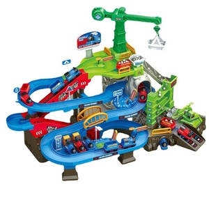 Trenino Elettrico Giocattolo con Binari in Plastica, Auto da Costruzione Educativa per Bambini, Grande Sfida Parcheggio, <span class=keywords><strong>Regalo</strong></span> per Ragazzi - Product Image 1