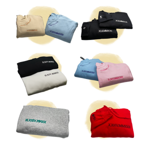 Regalos de Aniversario 3D de Invierno Personalizados para Parejas Sudadera Formal Bordada Personalizada/Sudadera Con Capucha Boda a Juego 1-50 Años Él - Product Image 1