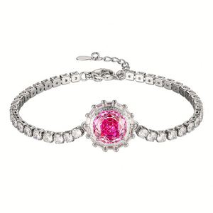 Wholesale High End Jewelry Eco-friendly Copper 10MM Rose Cut Multicolor Zircon Trendy <b>Adjustable</b> <b>Bracelets</b> for Women - Product Image 1