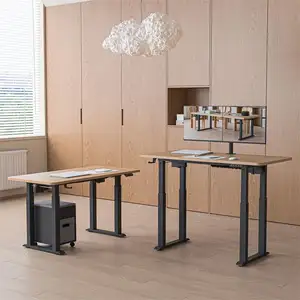 Bureau à double moteur réglable en hauteur Bureau d'ordinateur Usage domestique Table PC élévatrice de haute qualité Bureau ergonomique assis-debout