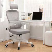 Chaise de bureau ergonomique confortable pour une utilisation prolongée, chaise de jeu pivotante avec soutien lombaire pour la maison et les dortoirs étudiants