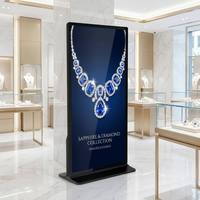 AIYOS Kios Digital Signage Layar Penuh dengan Asisten Suara AI, Layar Sentuh LCD 4K untuk Iklan, Model Berdiri, Produsen OEM