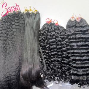 Extensions de cheveux humains au crochet en cheveux vierges de 18 à 26 pouces, boucles italiennes, nœuds <span class=keywords><strong>miracle</strong></span>, pré-bouclées, pour tressage au crochet – Vente chaude - Product Image 1