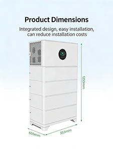 ระบบแบตเตอรี่ลิเธียมไอออน Lifepo4 10kWh พร้อมแผงโซลาร์เซลล์แบบโมโนคริสตัลไลน์ MPPT กำลังไฟ 10kW สำหรับใช้ในบ้าน (ทำงานได้ 24 ชั่วโมง) - Product Image 6