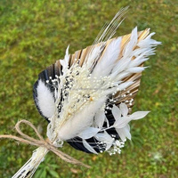 Personnalisable Vraies Fleurs Mini Bouquet Queues De Lapin Séchées Feuille De Palmier Séchée Pour La Décoration De Gâteau De Mariage