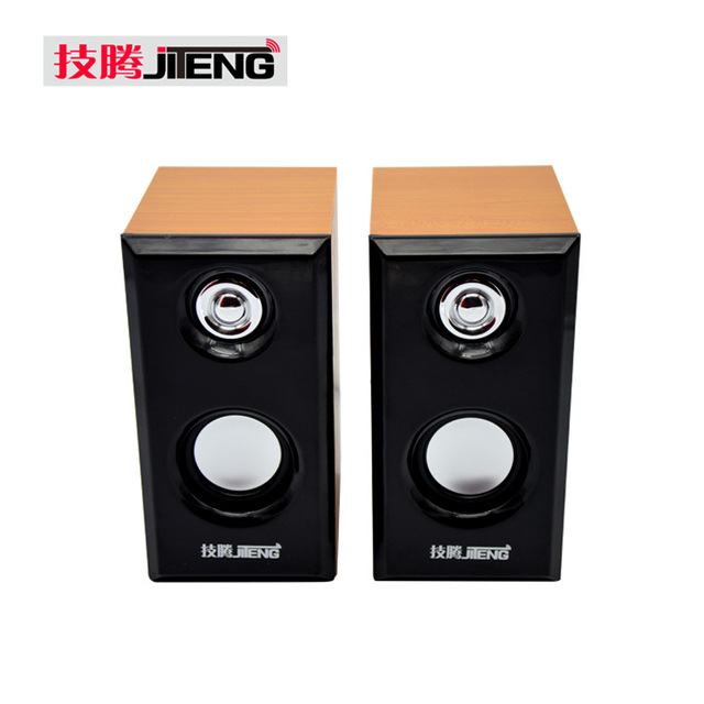 Jieng JT042 Desktop Computer Multimedia USB Speaker Wooden Bass Speaker For Laptop And PC