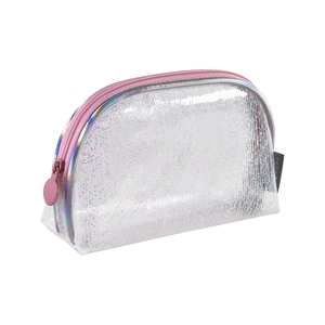 2026 Custom Shiny PVC Holographic National Multi-function Zipper Pouch Beauty <b>Makeup</b> Transparent Cosmetic <b>Bag</b> - Product Image 2