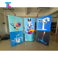 Mur d'affichage modulaire professionnel portable en aluminium avec caisson lumineux SEG en tissu tendu rétroéclairé pour salons professionnels et événements