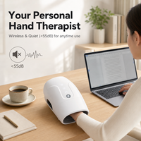 Masseur de main portable sans fil, étirement des doigts, airbag chauffant, 6 modes, 6 intensités, 3 niveaux de chaleur, rechargeable par type C, 3000 mAh