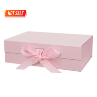 Boîte cadeau magnétique de luxe personnalisée avec logo, écologique, en carton rigide noir mat de 2 mm, avec ruban et pelliculage mat