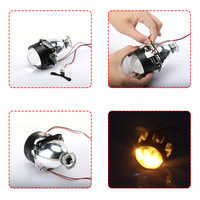 12V T-forme voiture LED HID phare projecteur lentille lumière décorative diable oeil clignotant lampe phare modifié ange oeil lumière