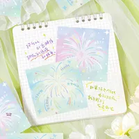 Feux d'artifice brillants comme les étoiles, 100 feuilles de briques de papier de haute qualité, notes autocollantes non adhésives, papier pour écrire des messages