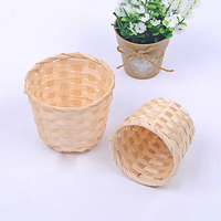Panier miniature en bambou tressé fait main pour légumes, fruits, vêtements, jouets, fleurs, avec rangement et décoration pour la maison