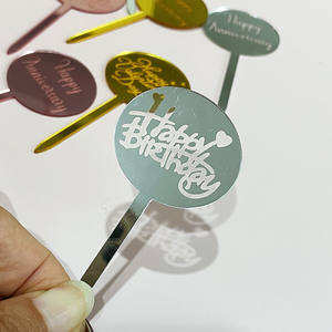 Jour de Valentine <span class=keywords><strong>oh</strong></span> bébé mariée à être Acrylique tasse gâteau insérer cuisson laser de coupe ronde Acrylique gâteau topper décorations - Product Image 2