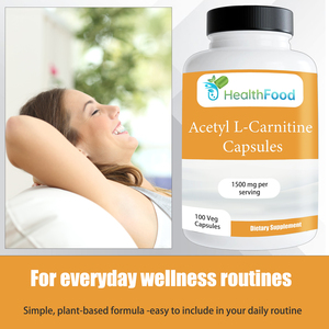 Premium Quality Acetyl Carnitine Capsules Contains 1500 mg per Serving Acetyl Carnitine Support Intestinal Absorption 100 Count - Product Image 4
