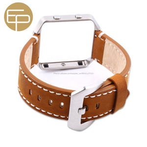 Épais durable noir marron différentes couleurs blanc fait main couture fou cheval en cuir <span class=keywords><strong>bracelet</strong></span> de montre pour <span class=keywords><strong>fitbit</strong></span> <span class=keywords><strong>blaze</strong></span> - Product Image 1