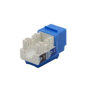 Jack Modulare di Rete di Alta Qualità RJ45 UTP 90 Gradi Cat6A Keystone Jack con Copertura - Product Image 2