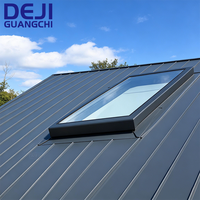 Fenêtre de toit en aluminium moderne sur mesure à double vitrage pour villa, véranda et projets résidentiels